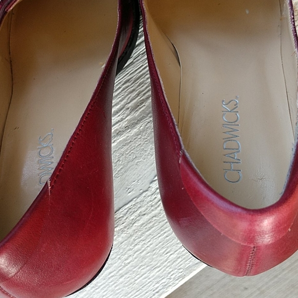 Chadwick Burgundy Loafer Styled Heels - Picture 5 of 8